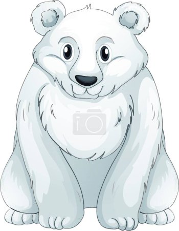 Téléchargez les illustrations : Illustration vectorielle de l'ours blanc - en licence libre de droit