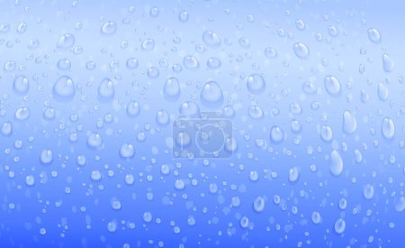 Ilustración de Ilustración de gotas de agua líquidas azules, fondo para espacio de copia - Imagen libre de derechos