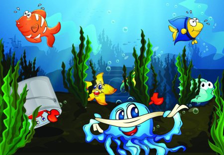 Illustration for Illustration of the underwater - Royalty Free Image