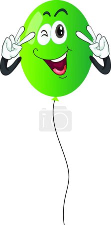 Illustration for Green balloon modern vector illustration - Royalty Free Image