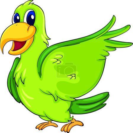 Illustration for Cute parrot, colorful vector illustration - Royalty Free Image