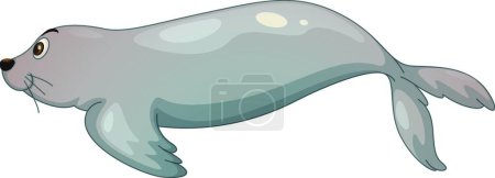 Téléchargez les illustrations : Phoque poisson illustration vectorielle moderne - en licence libre de droit