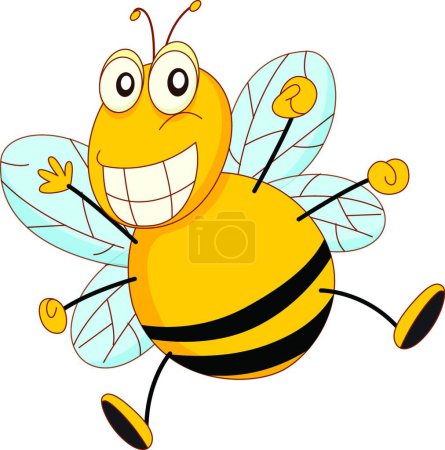 Téléchargez les illustrations : Illustration of the Simple insect bee - en licence libre de droit