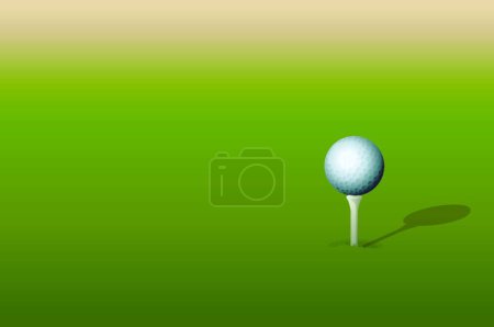 Téléchargez les illustrations : Tee et balle de golf, illustration vectorielle - en licence libre de droit