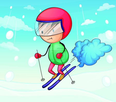 Illustration for Cute boy character, vector template - Royalty Free Image