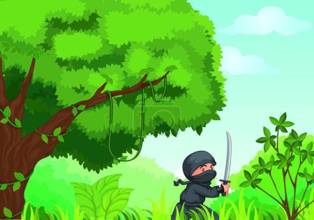 Illustration for Illustration of the Ninja - Royalty Free Image