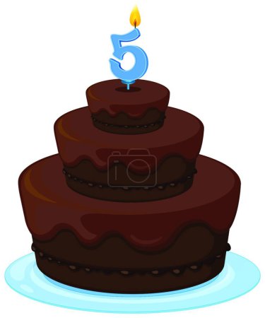 Ilustración de Ilustración de la torta de chocolate - Imagen libre de derechos