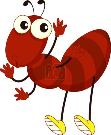Téléchargez les illustrations : Illustration vectorielle simple d'insectes - en licence libre de droit
