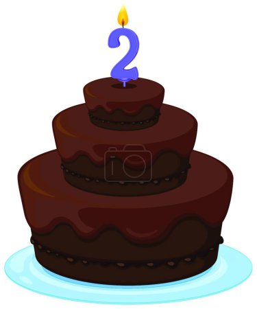 Téléchargez les illustrations : Illustration du gâteau brun - en licence libre de droit