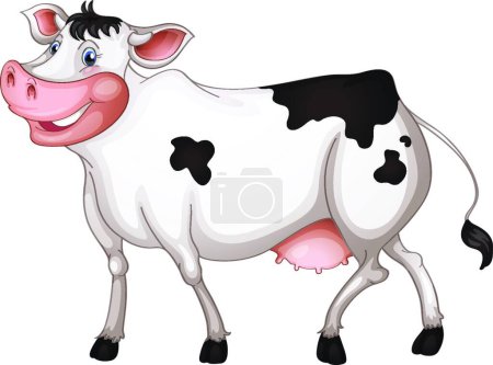 Téléchargez les illustrations : Illustration vectorielle de caractères de vache - en licence libre de droit