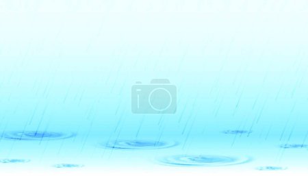 Ilustración de Lluvia en la superficie con fondo ondulado - Imagen libre de derechos