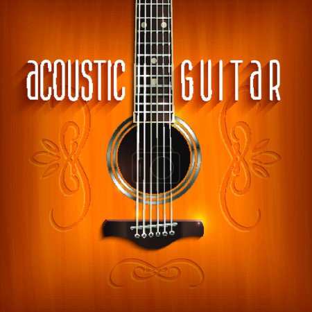 Illustration for The Acoustic Guitar Background - Royalty Free Image
