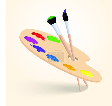 Illustration for Palette web icon vector illustration - Royalty Free Image