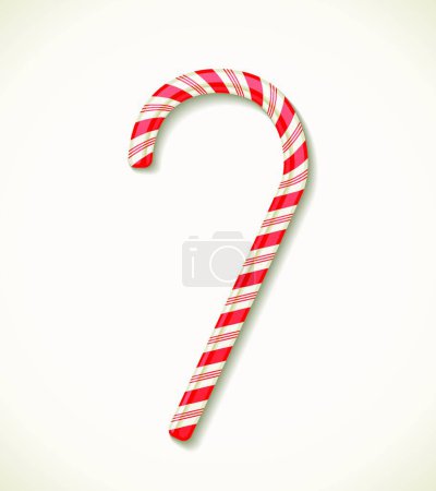 Illustration for Vector candy cane isolated on white - Royalty Free Image
