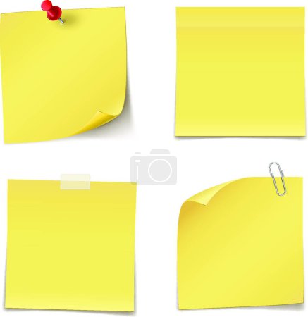 Illustration for Illustration of the Adhesive Notes - Royalty Free Image