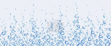 Ilustración de Burbujas de aire, agua efervescente, aqua motion - Imagen libre de derechos