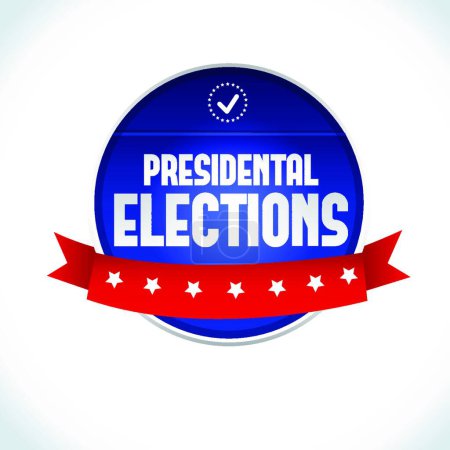 Illustration for USA Presidential Election Lable - Royalty Free Image