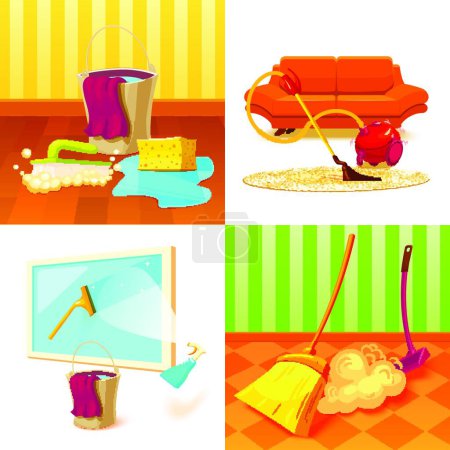 Photo for "Cleaning Service Icon Set" - Royalty Free Image