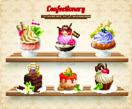 Illustration for Confectionery Colorful, vector illustration - Royalty Free Image