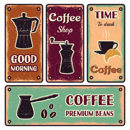 Ilustración de Banner de café Set vector ilustración - Imagen libre de derechos