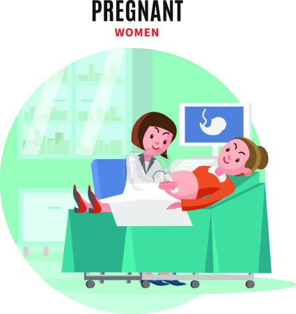 Ilustración de Embarazo Concepto vector ilustración - Imagen libre de derechos
