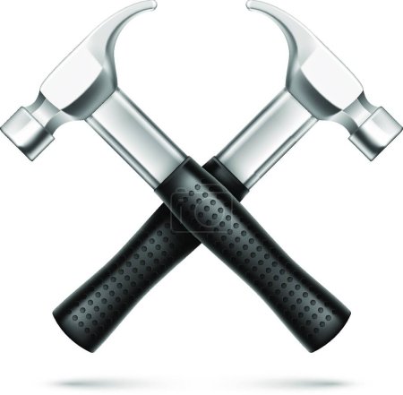 Illustration for Crossed Hammers vector illustration - Royalty Free Image