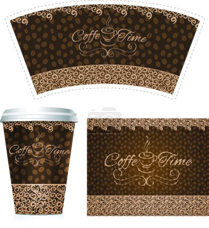 Illustration for Coffee Paper Cup vector illustration - Royalty Free Image