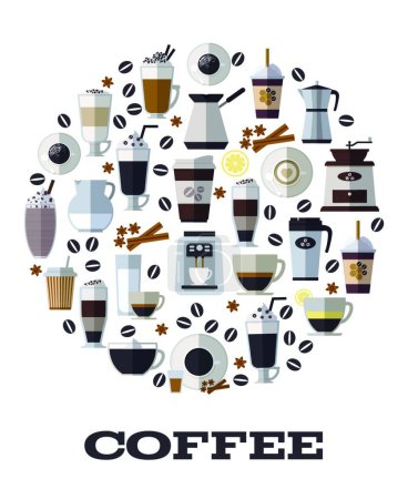 Ilustración de Ilustración vectorial iconos de café - Imagen libre de derechos