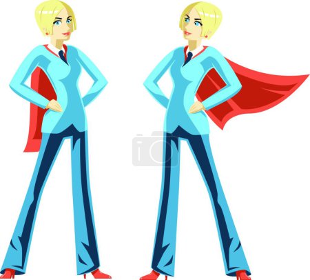 Illustration for Confident business woman vector illustration - Royalty Free Image