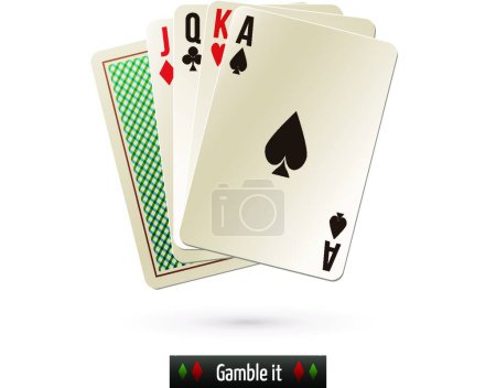 Illustration for Game cards isolated vector illustration - Royalty Free Image