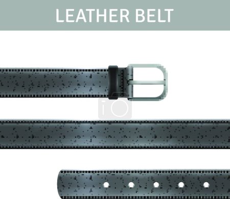 Illustration for Leather Belt Set vector illustration - Royalty Free Image