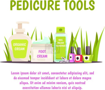 Illustration for Pedicure Tools Concept  vector illustration - Royalty Free Image