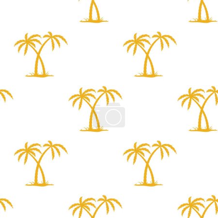 Téléchargez les illustrations : Modèle avec illustration vectorielle palmiers - en licence libre de droit