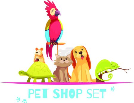 Illustration for Pet Shop Composition vector illustration - Royalty Free Image