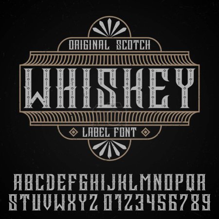 Illustration for Original Whiskey Poster vector illustration - Royalty Free Image