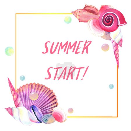 Illustration for Summer start, colorful vector illustration - Royalty Free Image
