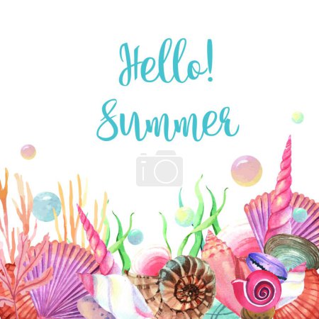 Illustration for Summer vacation background, vector illustration - Royalty Free Image