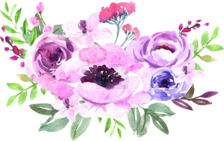 Ilustración de "Bouquet Icon for Unique Cover Decoration, Exotic Stroke flowers vector illustration Template design" - Imagen libre de derechos
