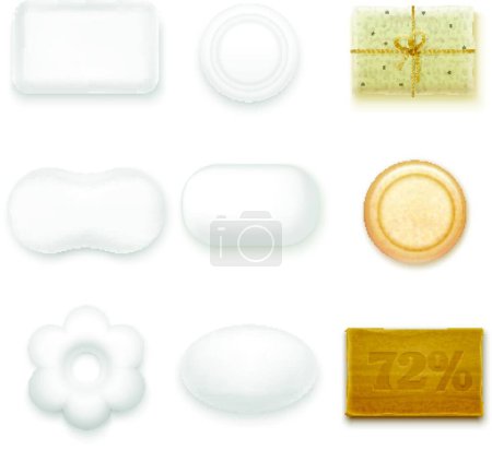 Illustration for "Realistic Soap Bars", graphic vector illustration - Royalty Free Image