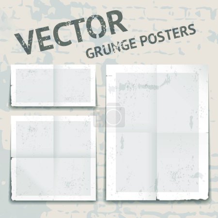 Illustration for "Vector grunge posters", graphic vector illustration - Royalty Free Image