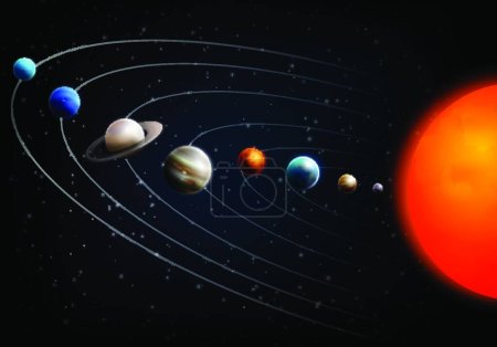 Illustration for "Realistic Space Background", graphic vector illustration - Royalty Free Image
