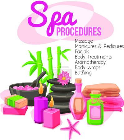 Illustration for "Spa Procedures , graphic vector illustration" - Royalty Free Image