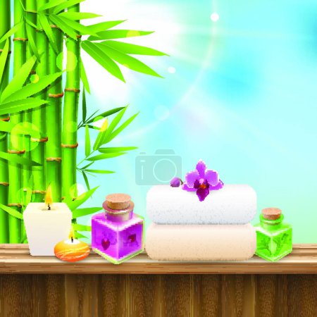 Illustration for "SPA Realistic Composition", graphic vector illustration - Royalty Free Image