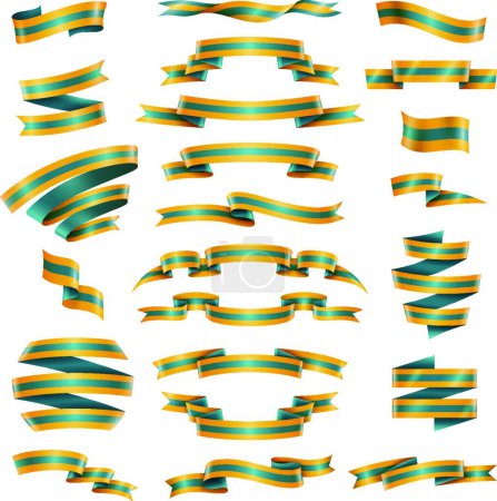 Illustration for Decorative Ribbons Set vector illustration - Royalty Free Image