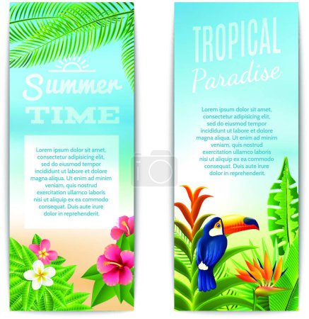 Illustration for "Tropical Summer Banner", graphic vector illustration - Royalty Free Image