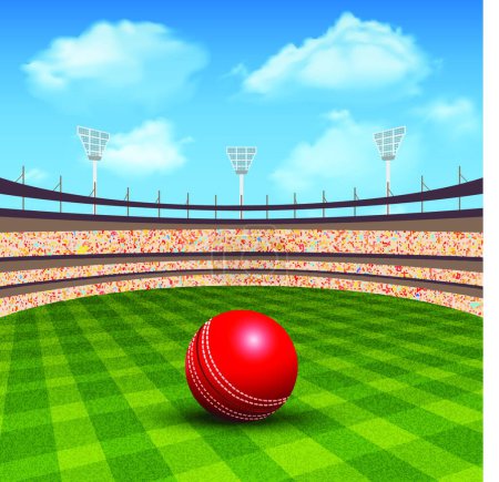 Illustration for "Stadium Of Cricket", graphic vector illustration - Royalty Free Image