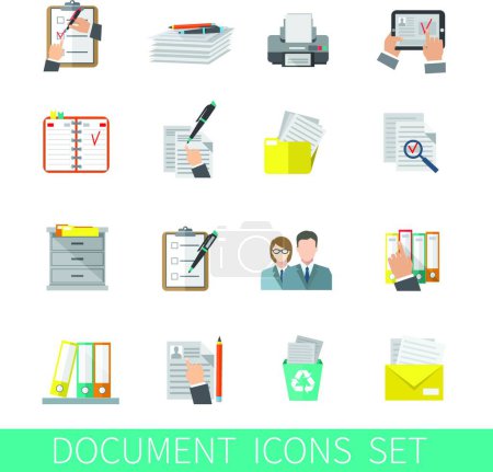 Ilustración de "Document Icon Flat ", ilustración vectorial gráfica - Imagen libre de derechos