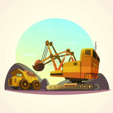 Illustration for Mining concept illustration, simple vector illustration - Royalty Free Image