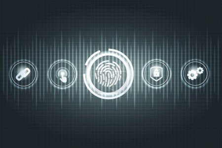 Illustration for Illustration of the Biometric security concept - Royalty Free Image