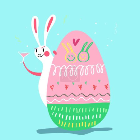 Ilustración de Pascua celebración vector ilustración - Imagen libre de derechos